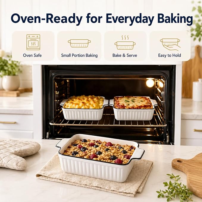 6 Pcs Ceramic Baking Dish, 12 Oz Small Casserole Dish - Image 6