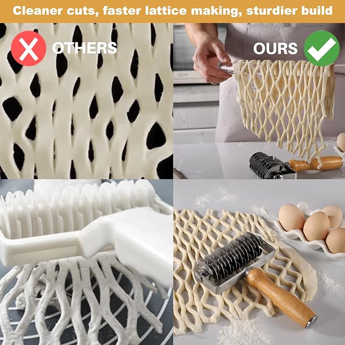 Lattice Pastry Cutter – Stainless Steel Roller Cutter - Image 6