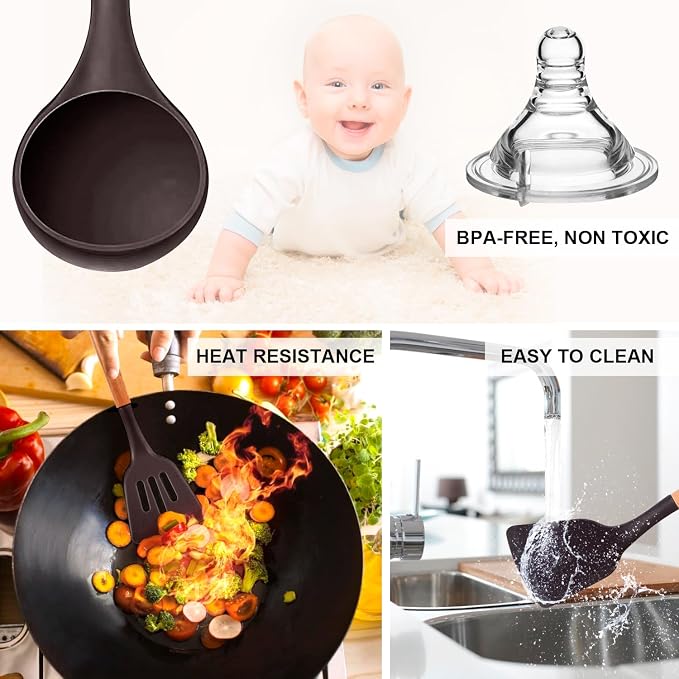 MIBOTE Silicone Cooking Kitchen Utensils Set - Image 6