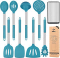 Silicone Cooking Utensil Set, BPA Free Heat Resistant Kitchen Tools by BUNDLEPRO