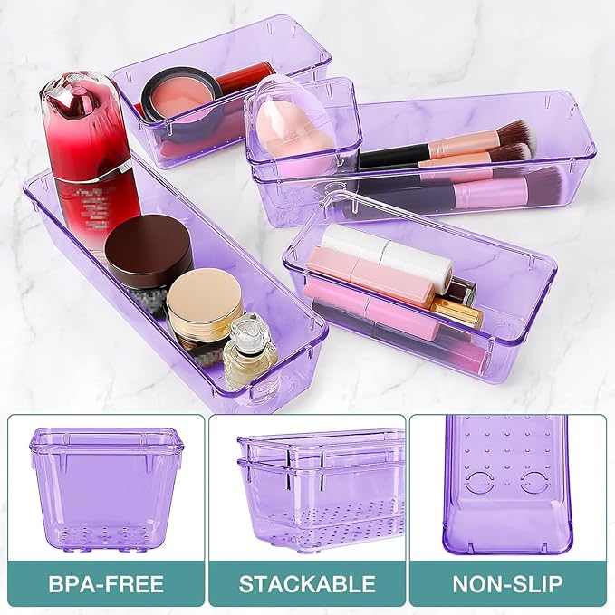 StorMiracle 25 PCS Drawer Organizer Set, 4 Varied Size Bathroom and kitchen - Image 3