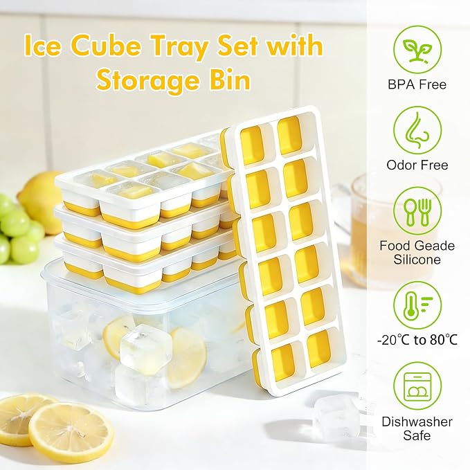 NFK Ice Cube Tray with Lid & Bin - Image 2