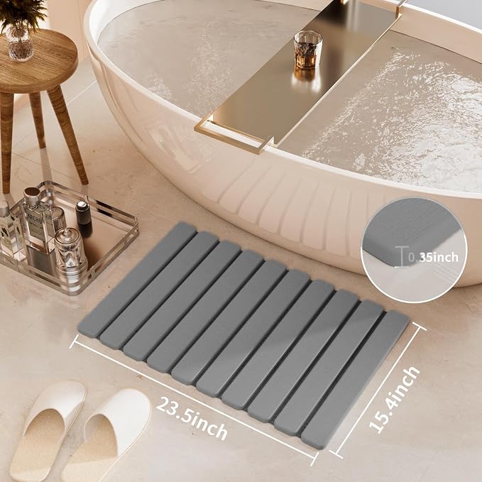 Foldable Stone Bath Mat, Quick Dry Stone Drying Mats - Image 3