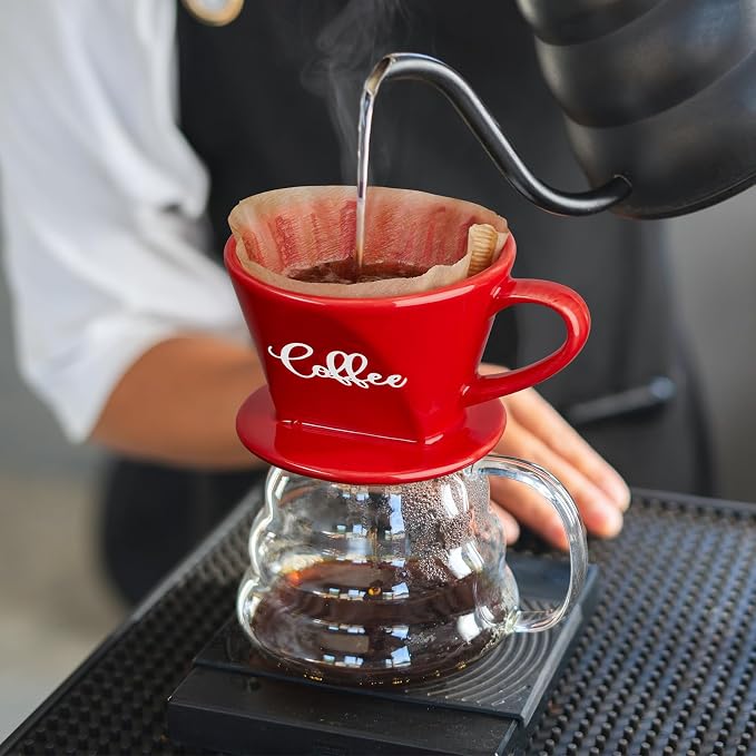 Pour Over Coffee Maker, Ceramic Pour Over Coffee Dripper, Manual Brew Maker - Image 7