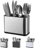 LIBODOUR Utensil Holder, Stainless Steel Caddy Counter, Spoon holder, 4 by ModernandFarmhouseUtensilHolder