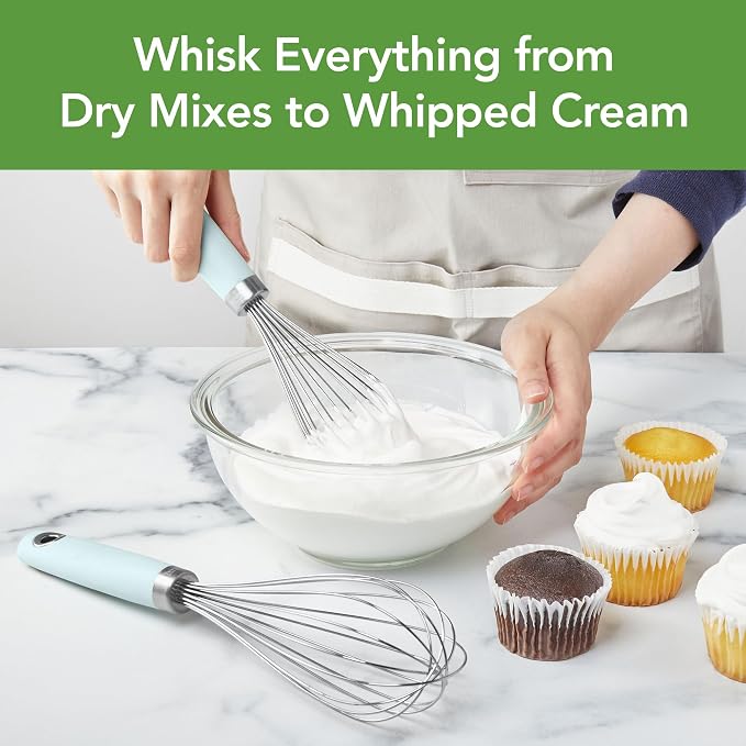 Tovolo Wire Whisk Set of 2 for Baking Cooking Mixing Whisking, 10” & 12” Inch - Image 2