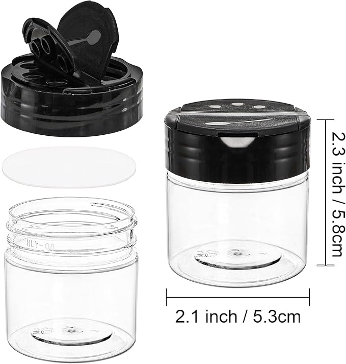 Foraineam 30 Pack Clear Plastic Jars 4 oz Mini Seasoning Bottles Spice Jars - Image 3