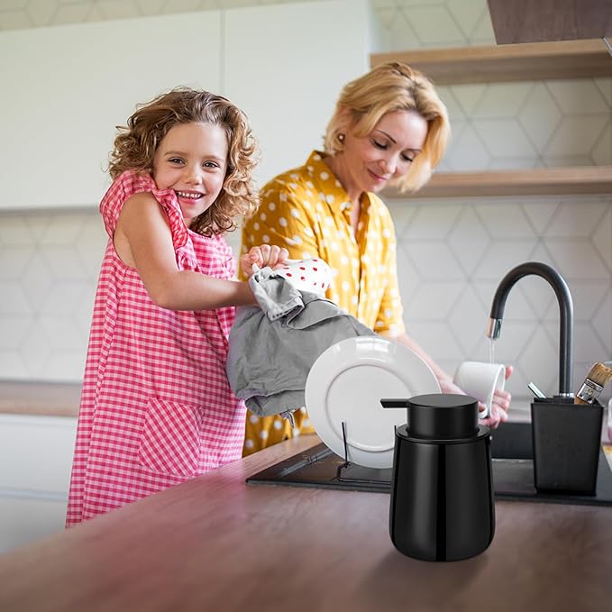 Soap Dispenser Ceramic with Easy-to-Press Pump Hand Lotion Liquid Dispenser - Image 5