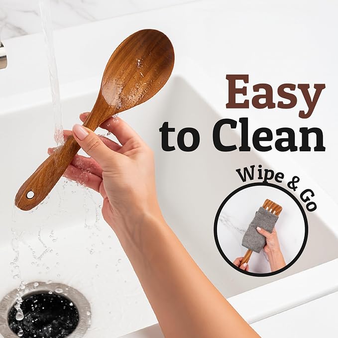 PriorityChef Premium Teak Wooden Spoon - Image 8