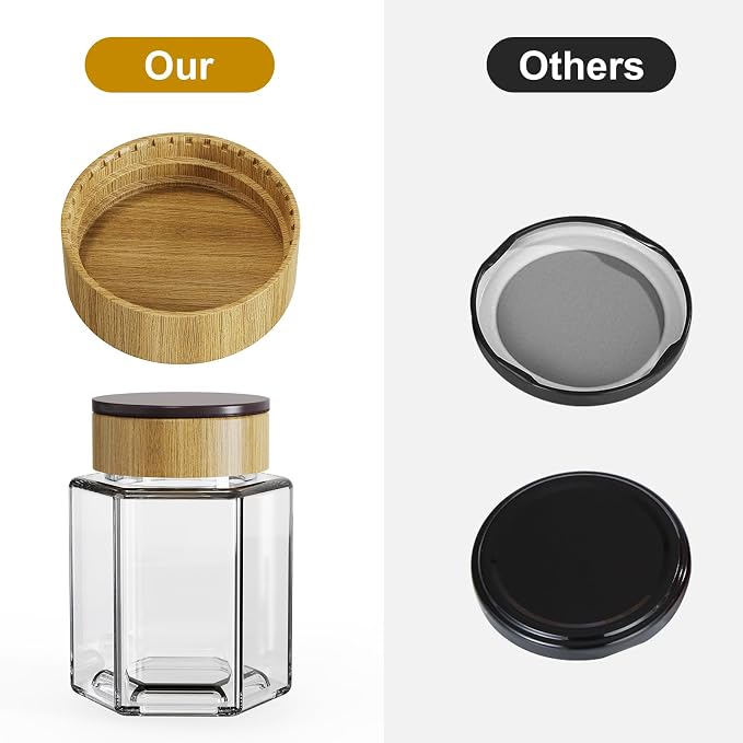 vetacsion set of 12 magnetic glass spice tins - Image 5
