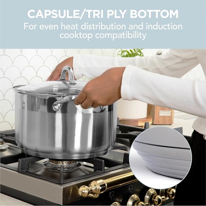 Alpha Living SP-08G Stainless Steel Pot - Image 3