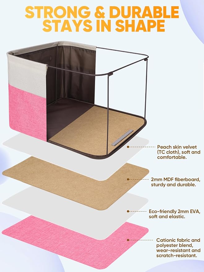 BALEINE 3 Pack Fabric Closet Storage Bins - Image 3