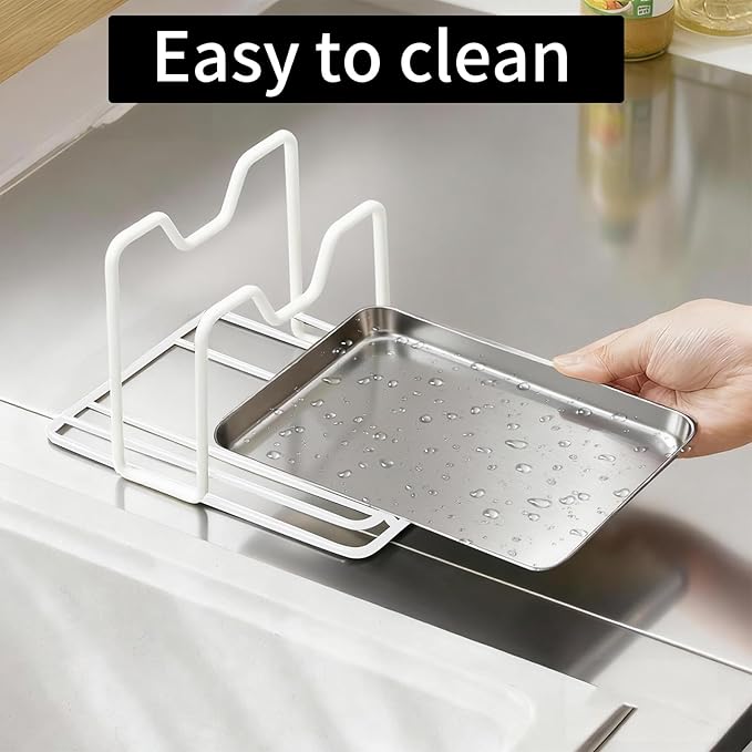 Pot Lid Holder While Cooking, 304 Stainless Steel Spoon Rest - Image 5