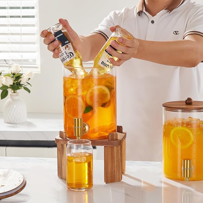 1 Gallon Glass Drink Dispensers: Beverage Dispenser - Image 5