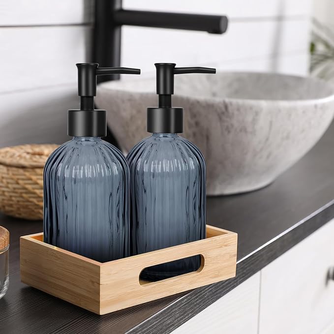 Glass Soap Dispenser with Plastic Pump, Hand Soap Dispenser - Image 5