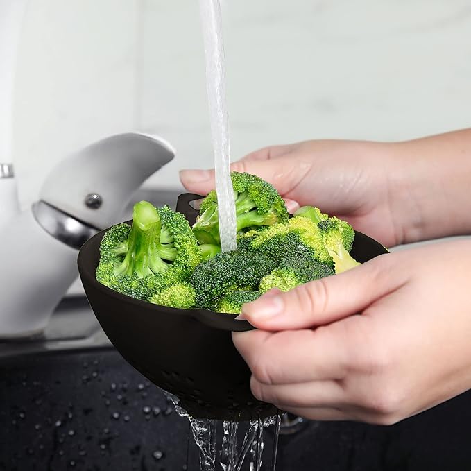 Meadow Lane 6-inch Small Colander, Dishwasher Safe, Double Handles, Compact - Image 6