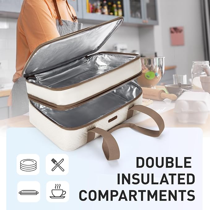 TOURIT Double Decker Insulated Casserole Carrier - Image 6