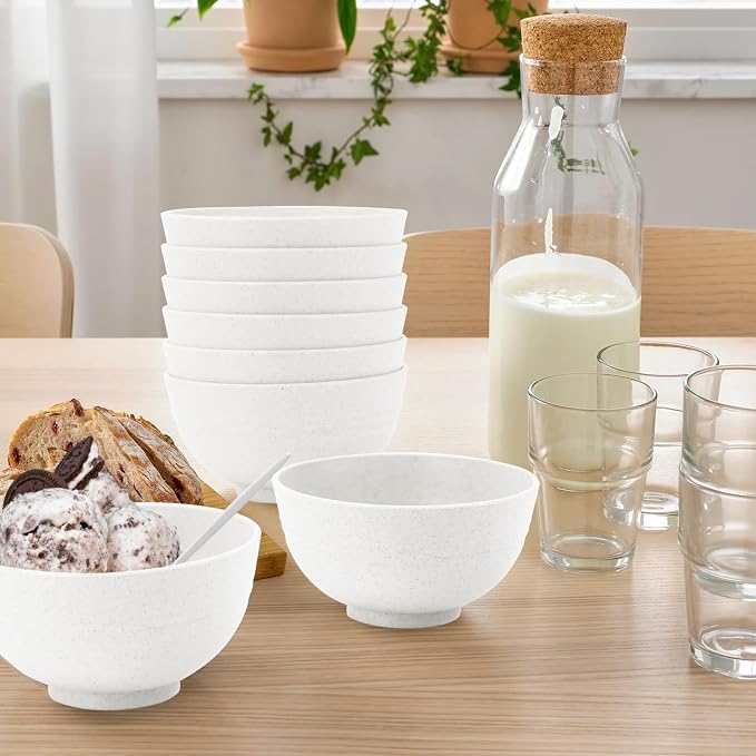 Wrova Wheat Straw Snack Bowls 10oz Set of 8 - Image 6