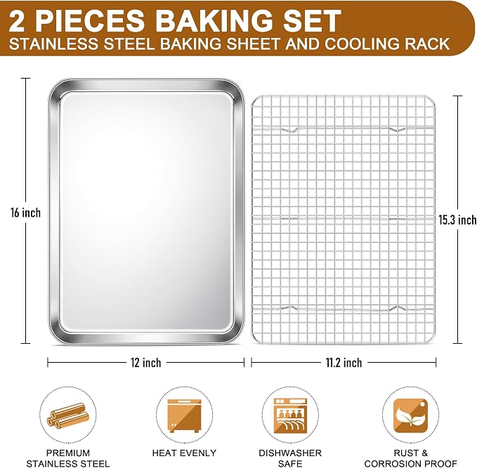 E-far Stainless Steel Baking Sheet - Image 2