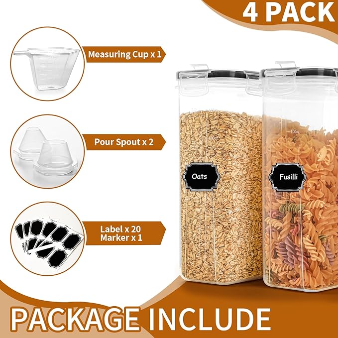 Cereal Containers Storage Set, Cereal Dispensers - Image 4