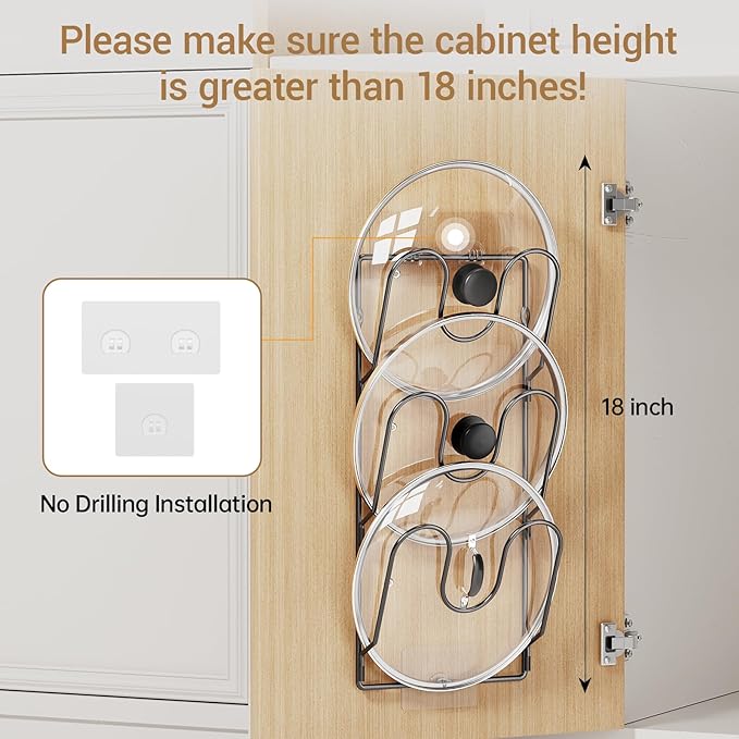 ORDORA 2 Pack Pot Lid Organizer Rack - Image 6