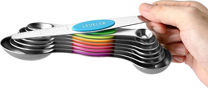 Spring Chef Stainless Steel Magnetic Measuring Spoons Set of 8 - Image 8