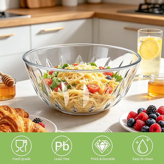 Luvan 5-Pack Glass Mixing Bowls - Image 4