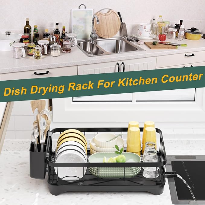 LIYI Dish Drying Rack, Adjustable Spout Design, Kitchen Dish Racks, Made of - Image 6