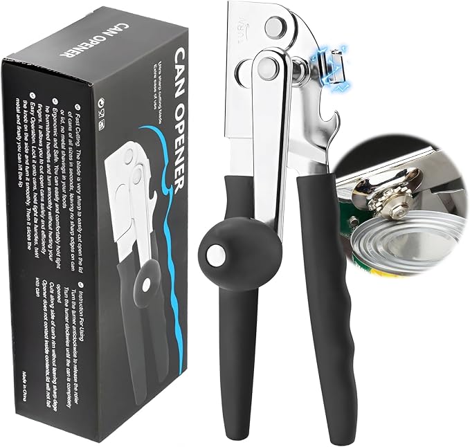 Commercial Can Opener Manual Heavy Duty Stainless Steel Handheld Smooth Edge by Roryimke