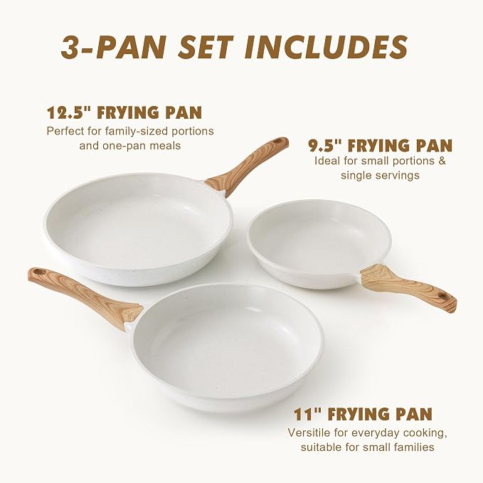 SENSARTE Nonstick Frying Pan Skillets, Healthy Cookware Chef's Pan, Free of - Image 2