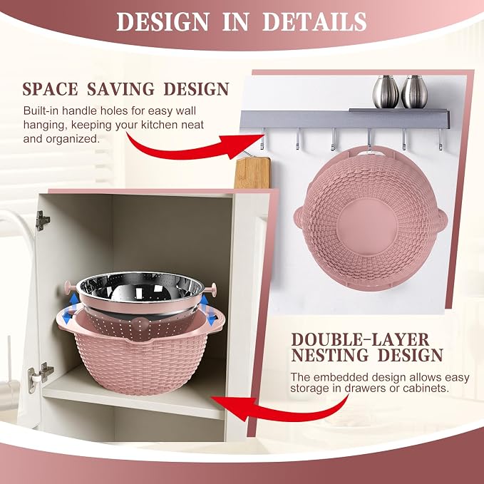 4-1 Strainer Bowl with Lid Set - Image 7