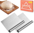 ZukoCert 2-Pack Stainless Steel Bench Scraper – Durable Dough Cutter by ZukoCert