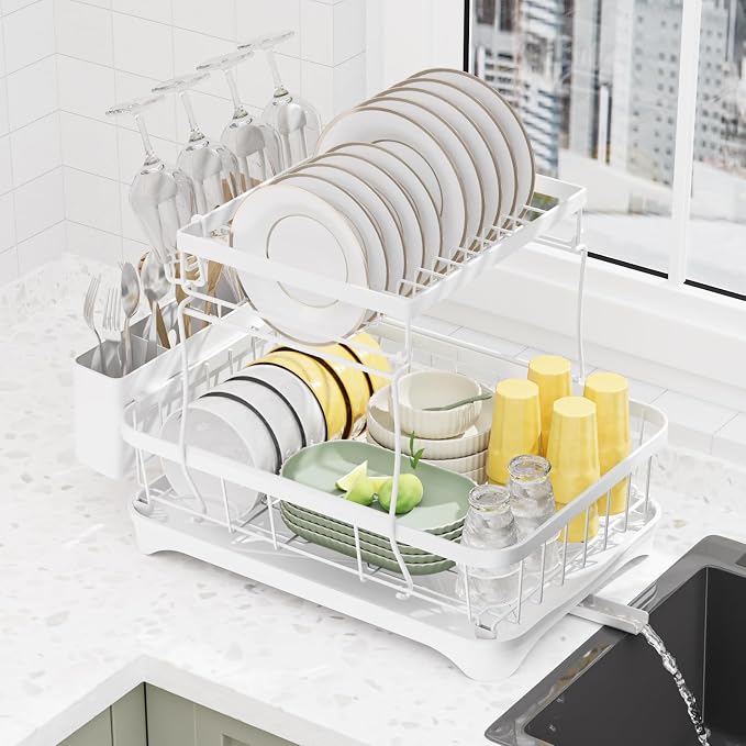 LIYI Dish Drying Rack, Large Dish Rack by LIYIBambooHairBrush