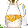Yirilan Glass Pitcher, 2.2 Liter Water Pitcher by Yirilan