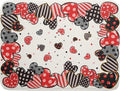 Red Heart Dish Drying Mat 18"x24" Love Dots Microfiber Dish Drainer Rack Mat by Giwawa