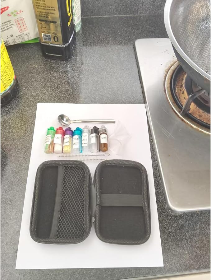 7 Pack Travel Size Seasoning Containers - Image 5