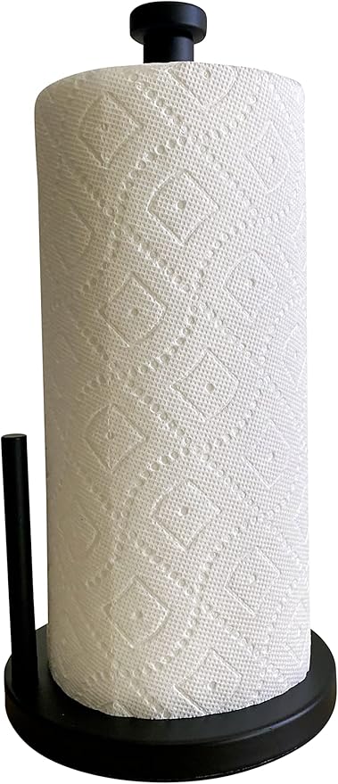 Black Paper Towel Holder Countertop Stainless Steel Paper Towel Stand - Image 8