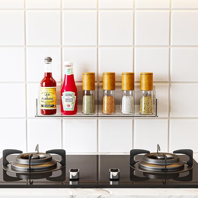 Transparent Acrylic Adhesive Spice Rack - Image 7