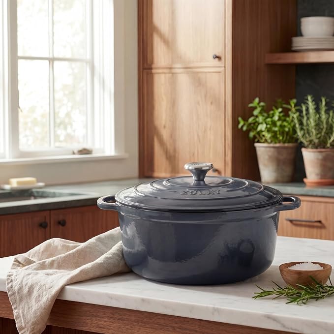 Zulay Kitchen 7.7 Quart Enameled Cast Iron Dutch Oven Pot - Image 2
