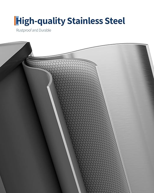 Garvee 2-in-1 Kitchen Trash and Recycle Combo, 30L Stainless Steel Step Trash - Image 3