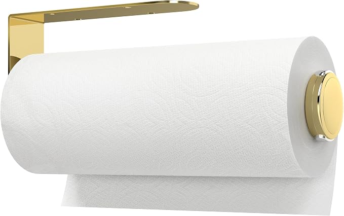 theaoo Paper Towel Holder Under Cabinet, One-Handed Tear Wall Mount Paper Towel - Image 8