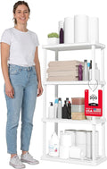 IRIS USA 4-Shelf Light Duty Plastic Storage Shelves, 200lb Capacity, Medium by IRISUSA