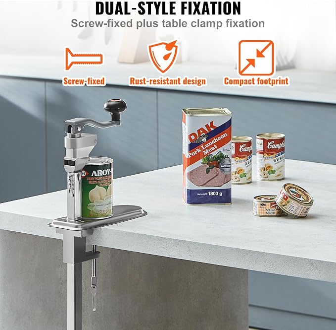 VEVOR Commercial Can Opener, 23.2"/59cm Long, Stainless Steel Manual Table Can - Image 5