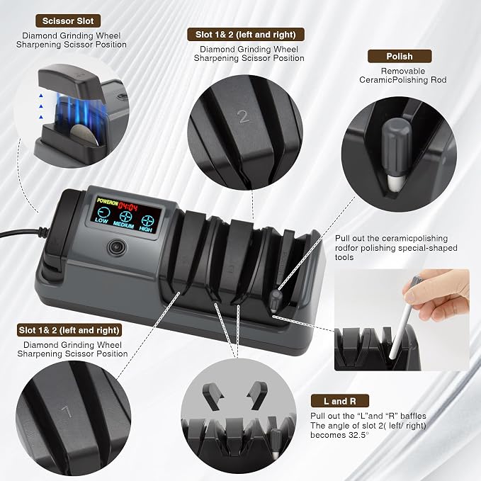Professional 3-Stage Electric Knife Sharpener - Image 5