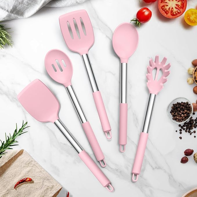 TeamFar Cooking Utensils Set, Heatproof & Healthy, Nonstick & Easy Clean - Image 7