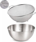 304 Stainless Steel Kitchen Colander Set, 3.5QT Colander by JULIPRO