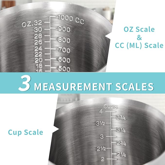 Measuring Cup, Newness Stainless Steel Measuring Cup - Image 2