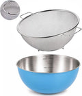 304 Stainless Steel Kitchen Colander Set, 3.5QT Colander by JULIPRO