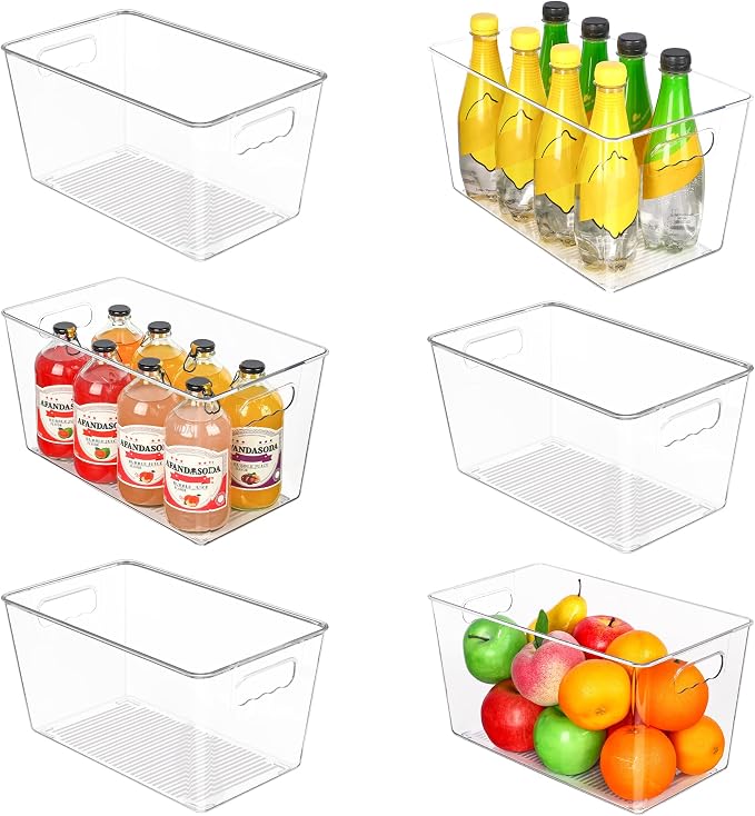 Vtopmart 6 PCS Clear Plastic Storage Bins, Pantry Organizer Containers - Image 8