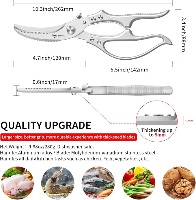 MAD SHARK Heavy Duty Poultry Shears, Kitchen Shears - Image 3